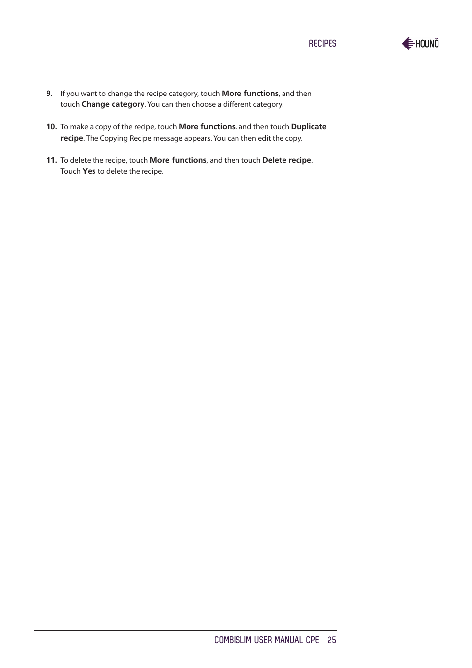 HOUNO CombiSlim CPE ovens User Manual | Page 25 / 36
