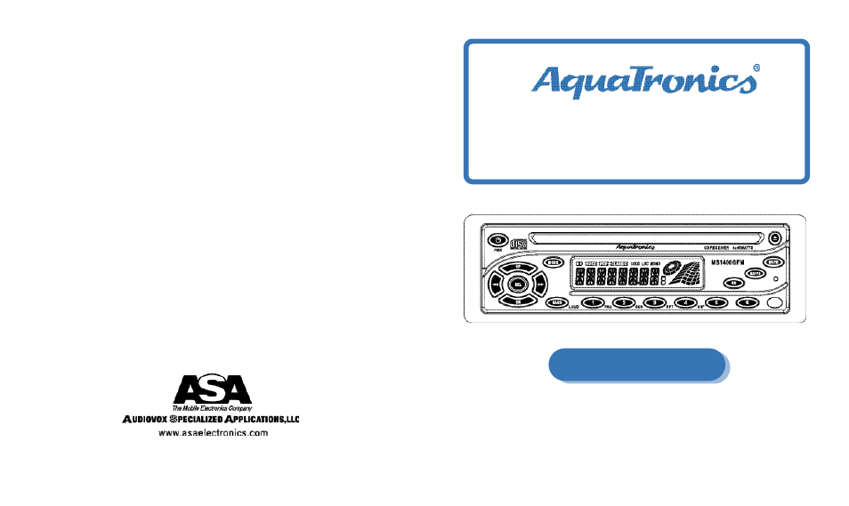 ASA Electronics MS1400GFM User Manual | 8 pages