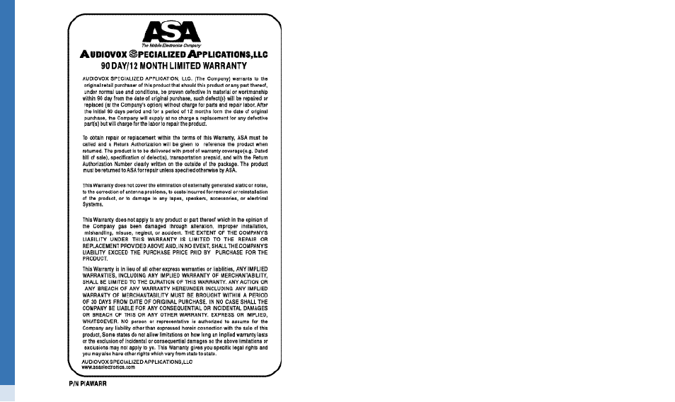 ASA Electronics MS1400GFM User Manual | Page 8 / 8