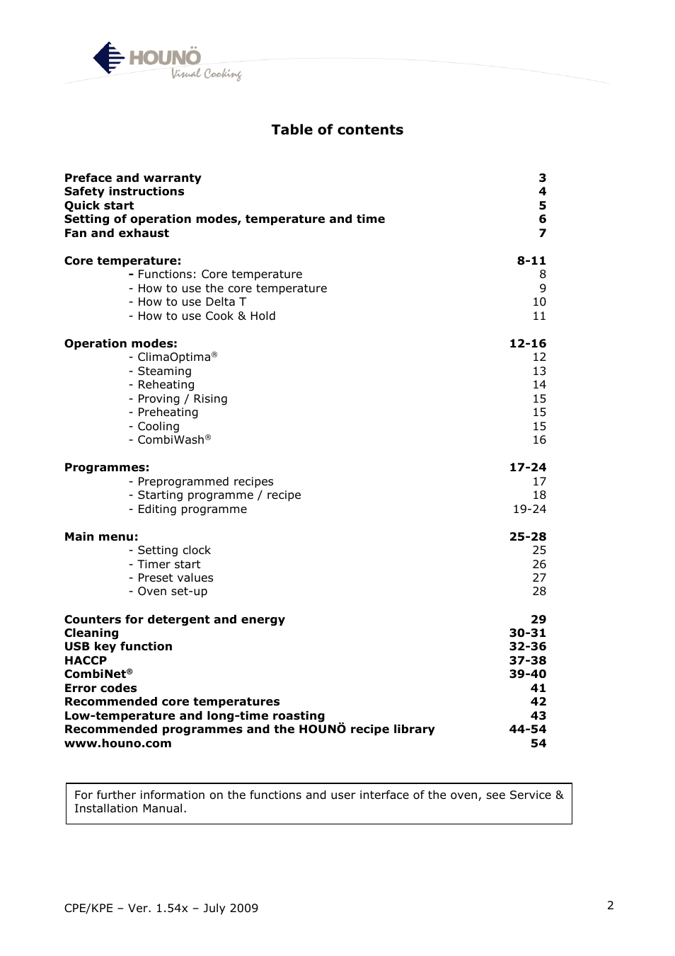 HOUNO CPE-gas User Manual | Page 2 / 55