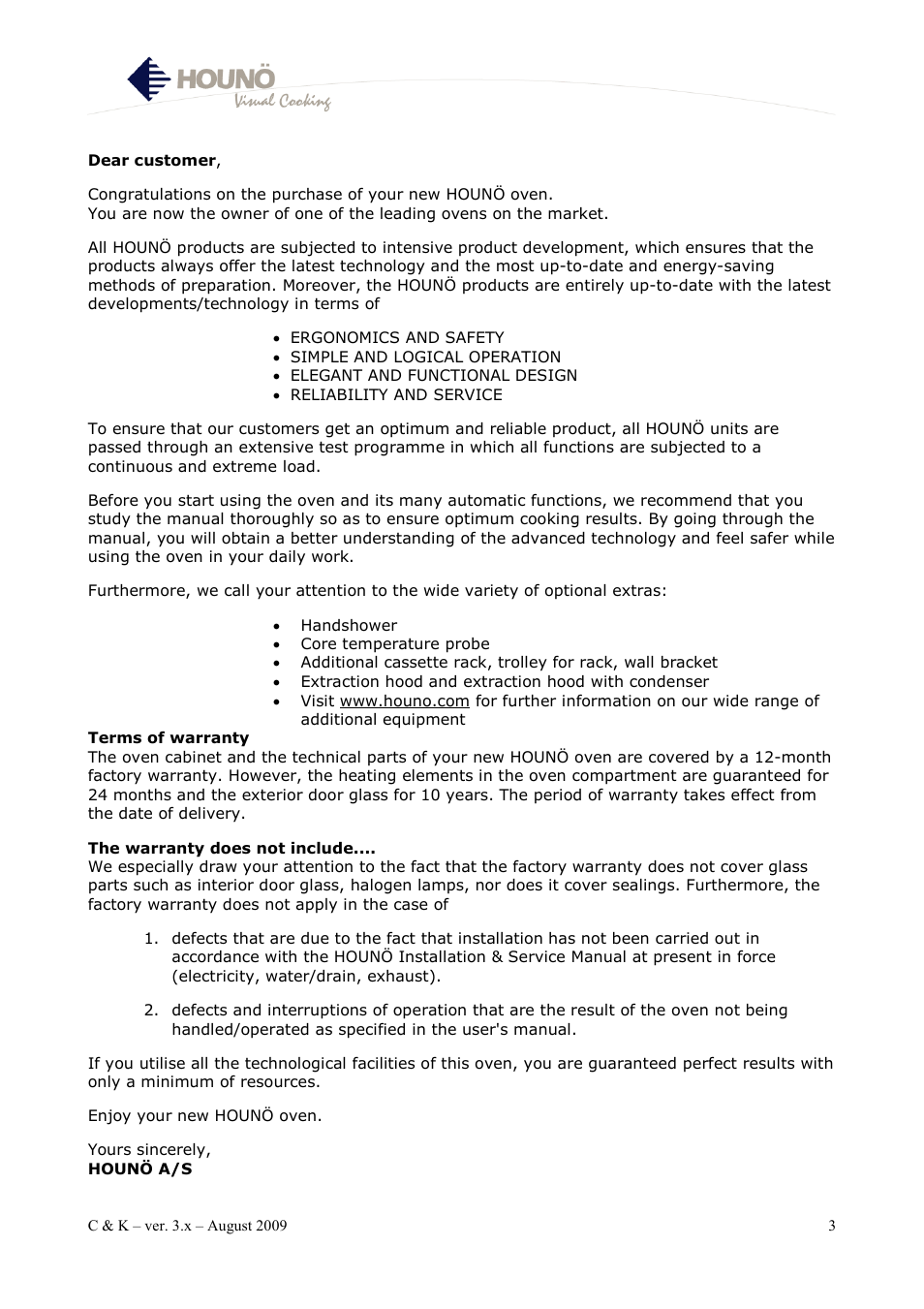 HOUNO K & C User Manual | Page 3 / 30