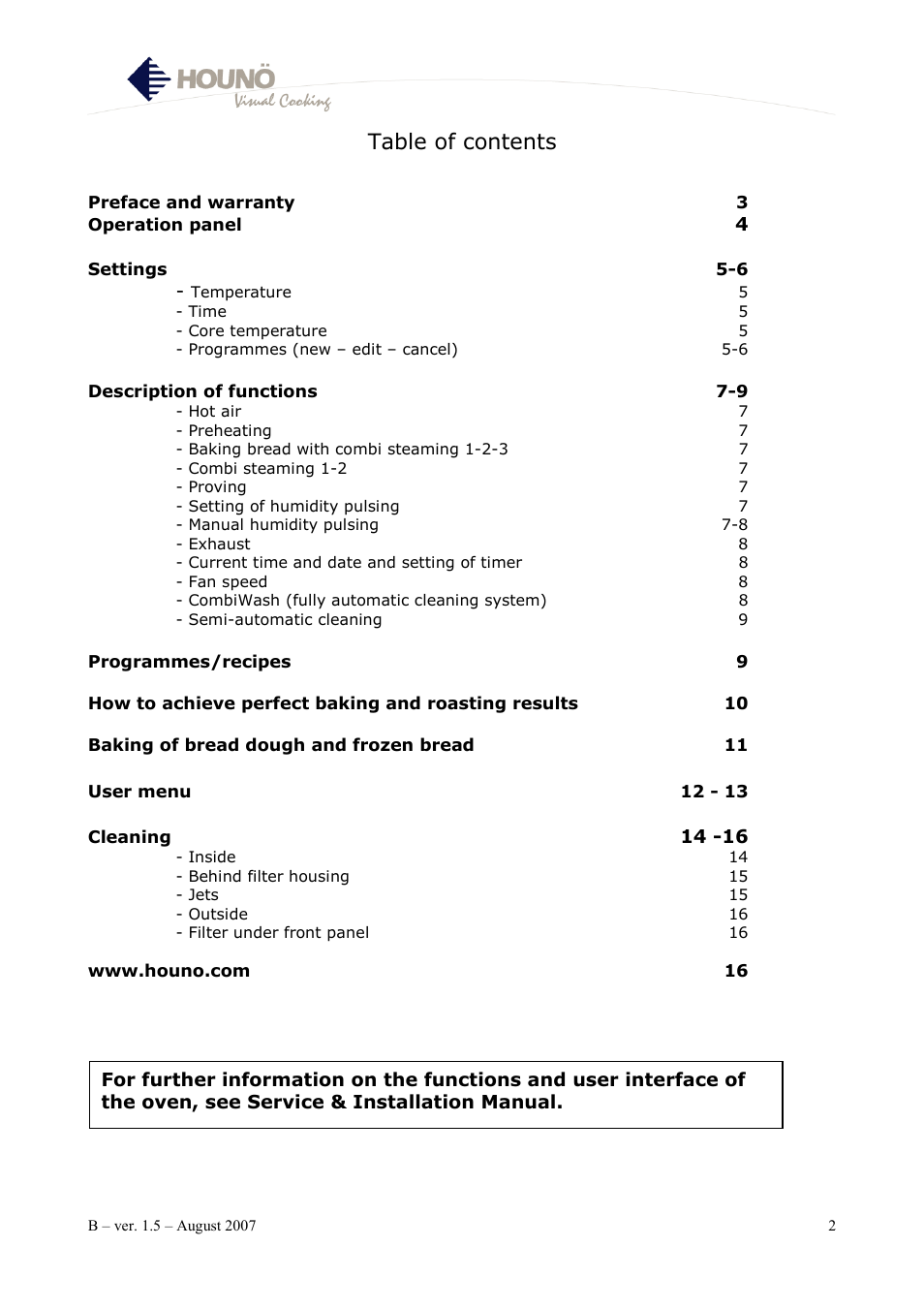 HOUNO B User Manual | Page 2 / 17