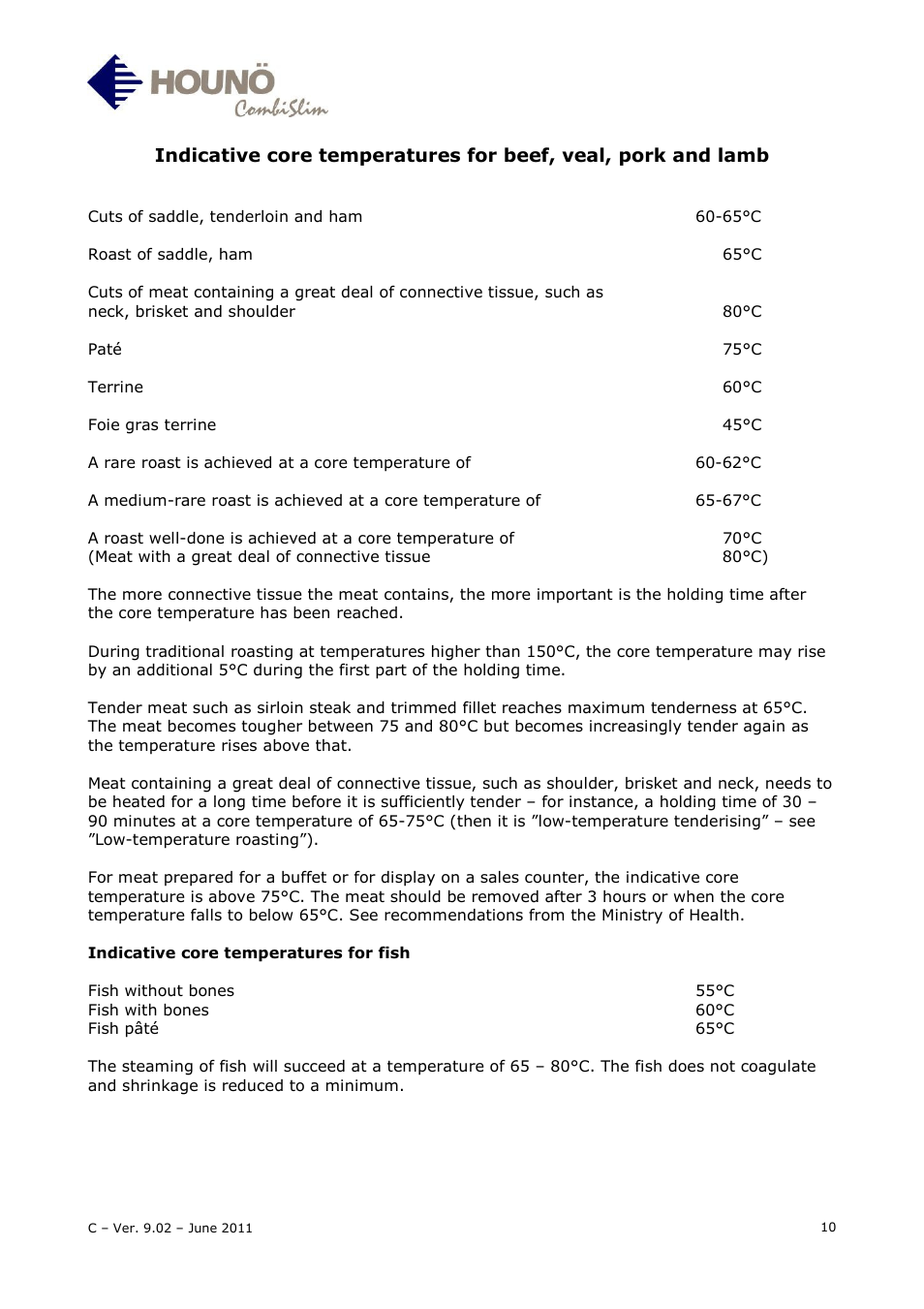 HOUNO CombiSlim C User Manual | Page 10 / 27