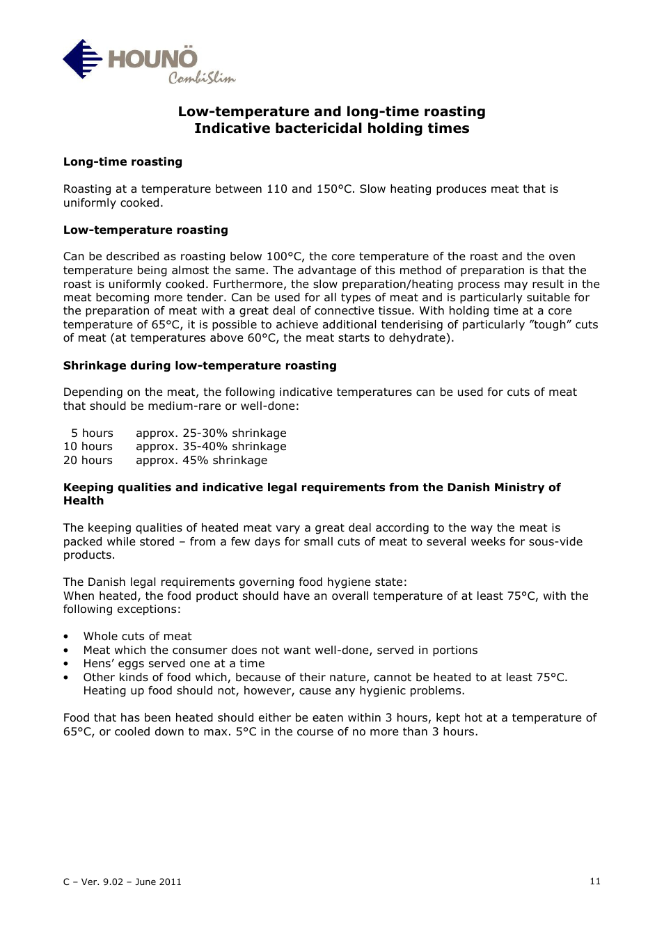 HOUNO CombiSlim C User Manual | Page 11 / 27