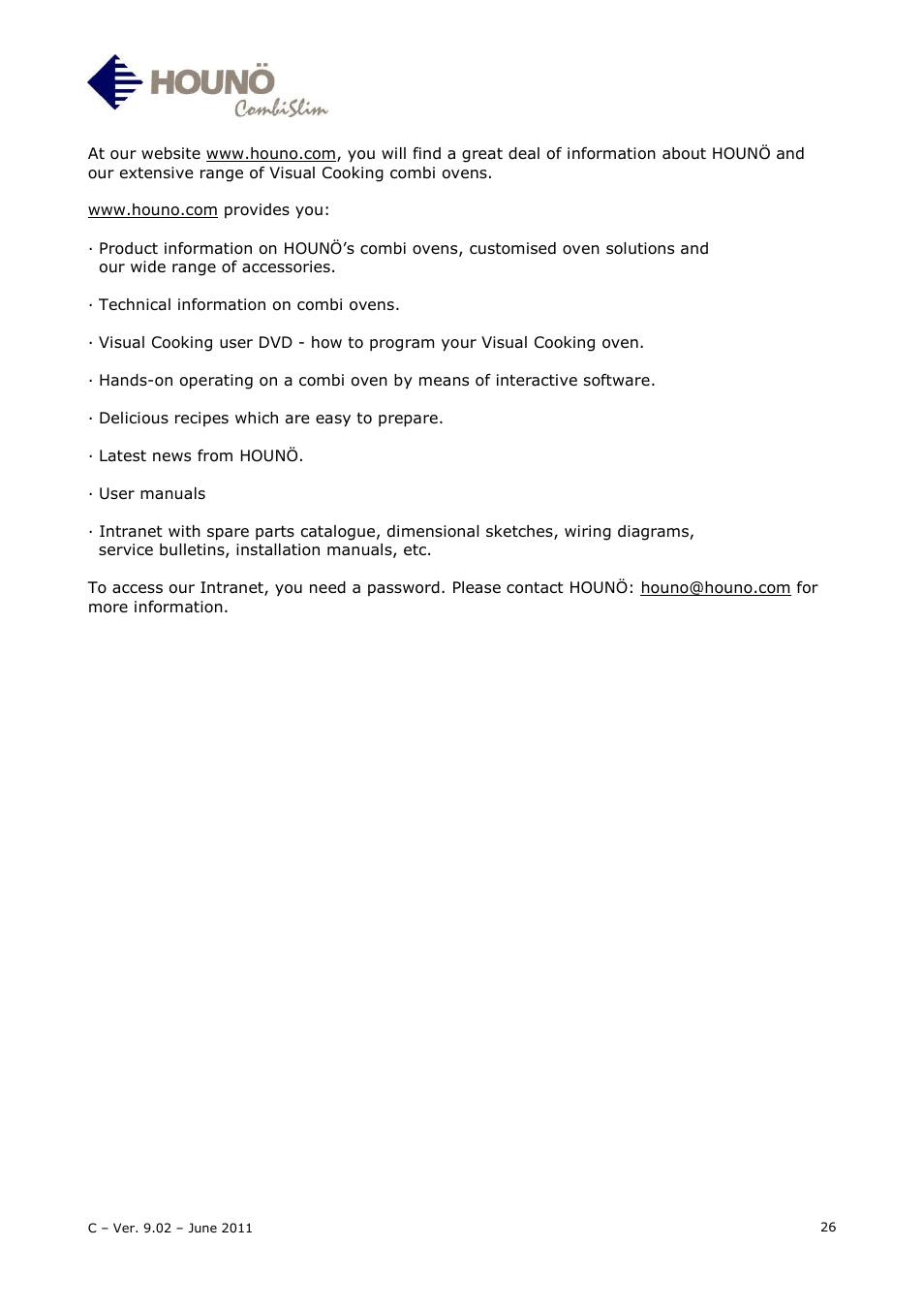 HOUNO CombiSlim C User Manual | Page 26 / 27