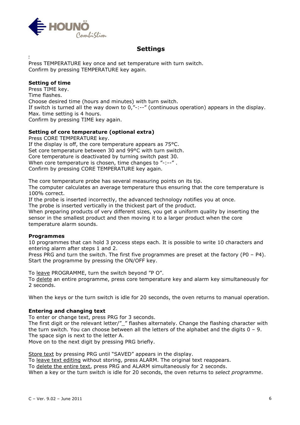 HOUNO CombiSlim C User Manual | Page 6 / 27