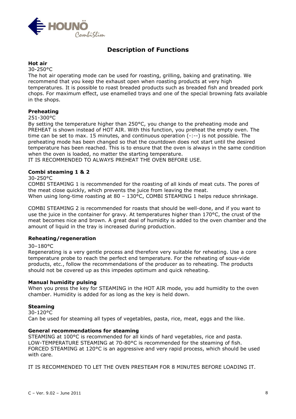 HOUNO CombiSlim C User Manual | Page 8 / 27