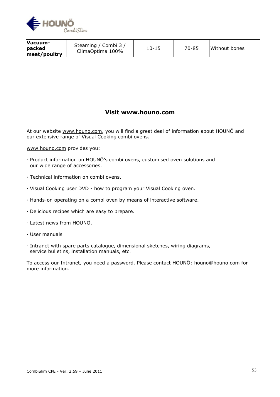 HOUNO CombiSlim CPE User Manual | Page 53 / 54