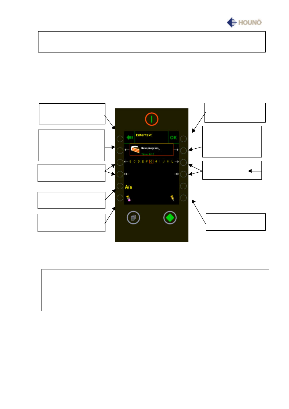 Entering/changing text in program | HOUNO Visual Cooking I KPE User Manual | Page 19 / 50