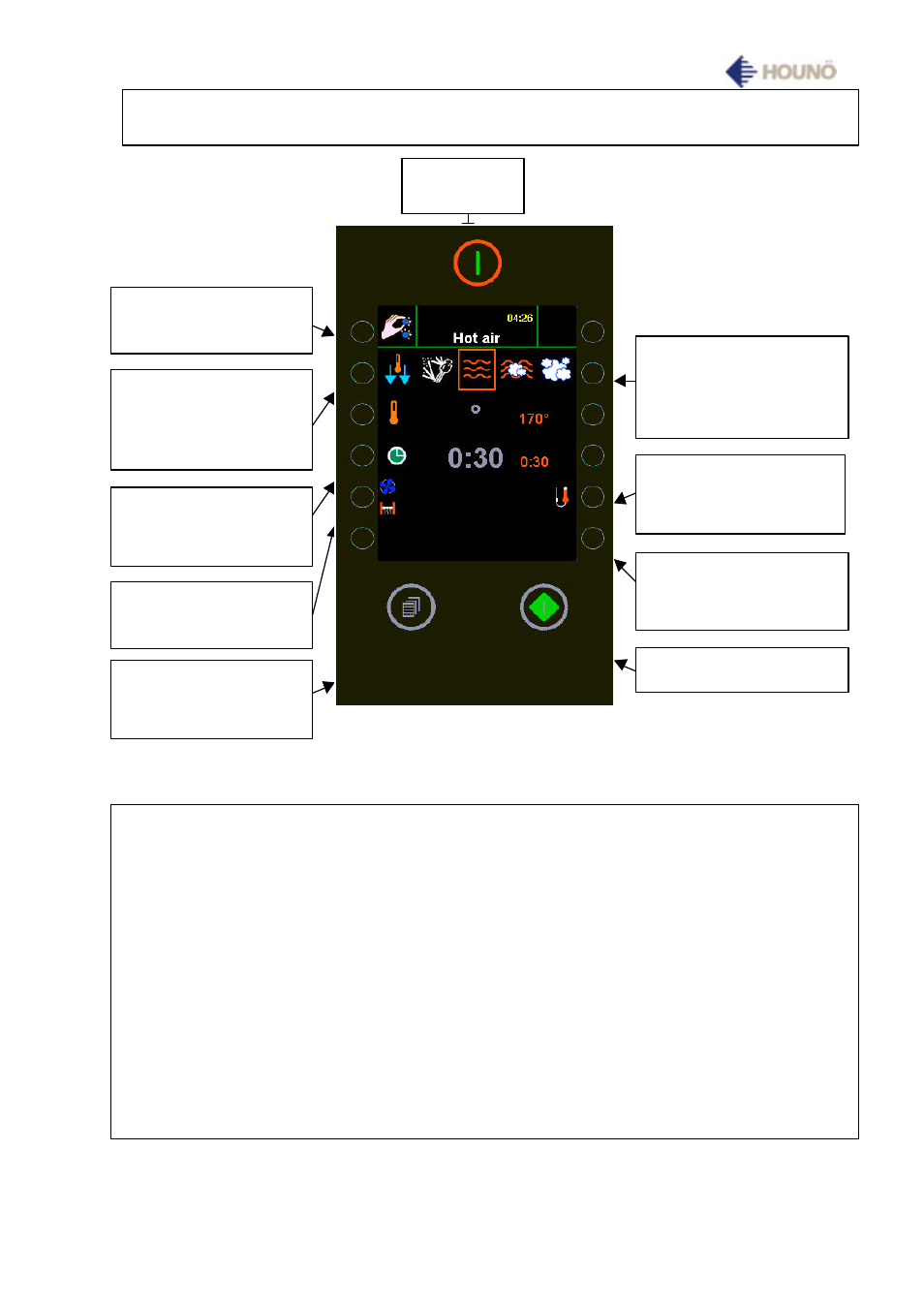 Modes, temperature and time | HOUNO Visual Cooking I KPE User Manual | Page 4 / 50