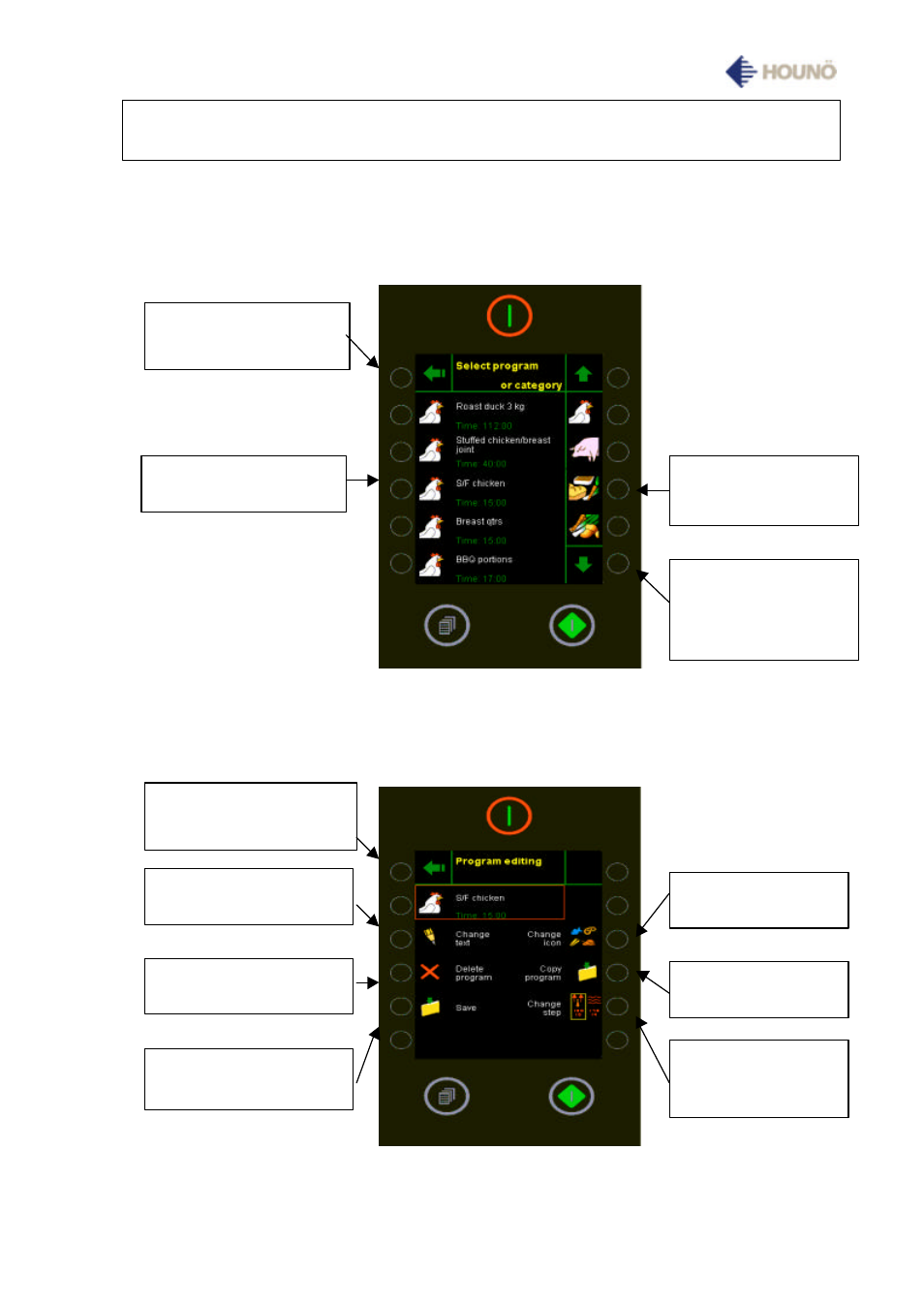 Selecting program or category | HOUNO Visual Cooking I KP User Manual | Page 16 / 50