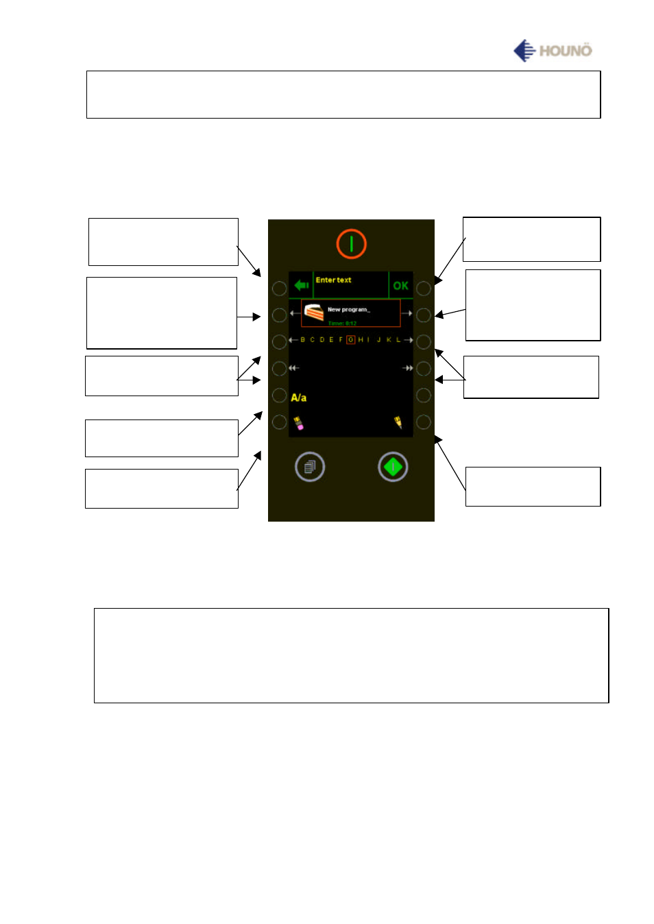 Entering/changing text in program | HOUNO Visual Cooking I KP User Manual | Page 17 / 50