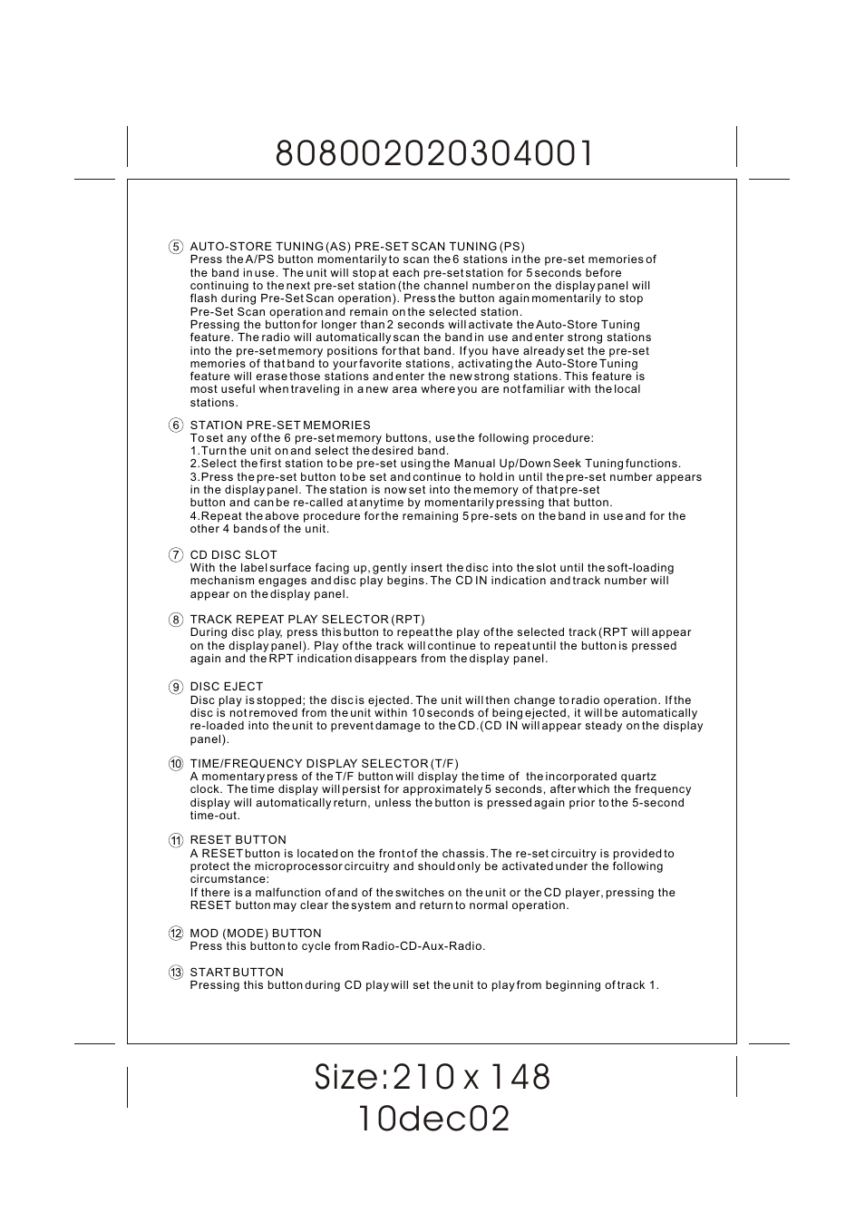 ASA Electronics VR202 User Manual | Page 3 / 8