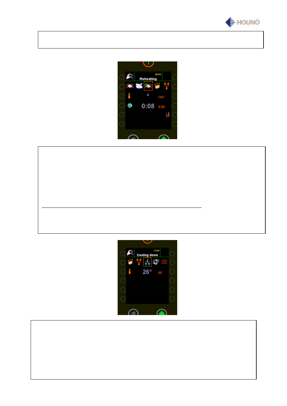 Reheating/cooling | HOUNO Visual Cooking I CPE User Manual | Page 11 / 48