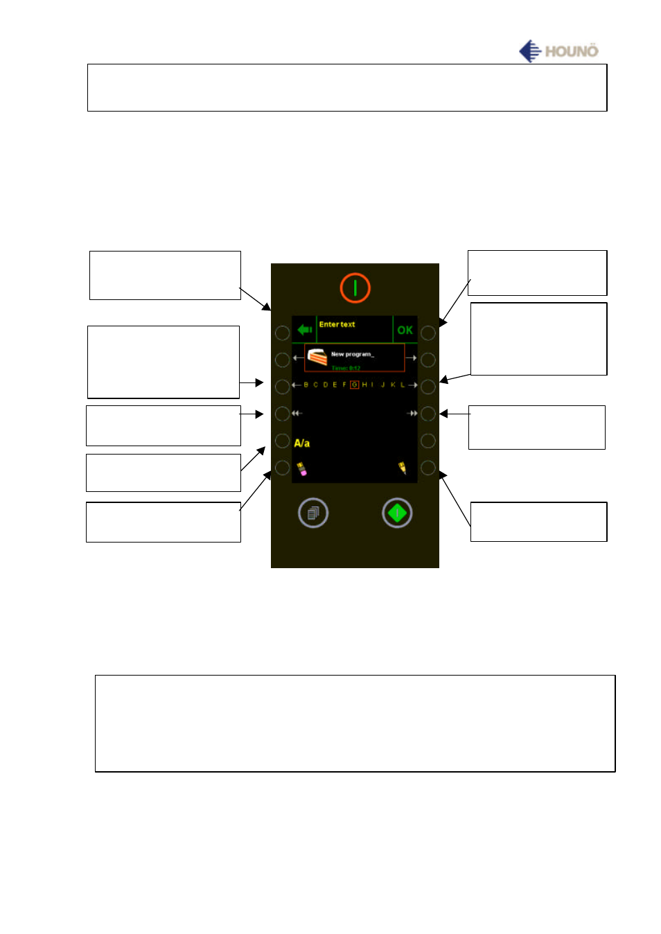 Entering/changing text in program | HOUNO Visual Cooking I CP User Manual | Page 16 / 48