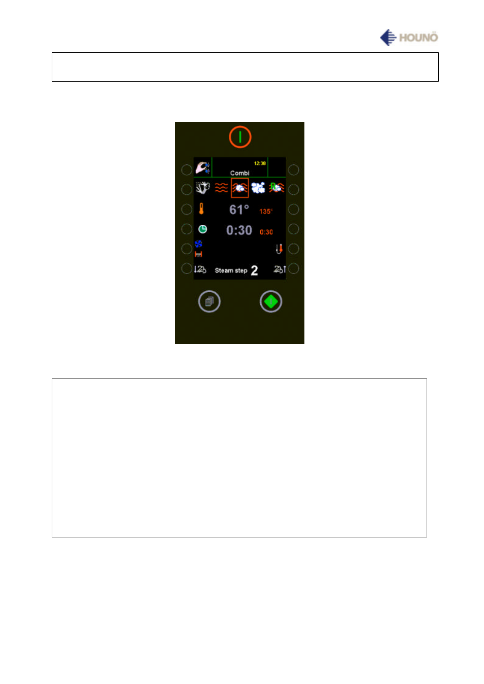 Combi steaming steps 1, 2 and 3 | HOUNO Visual Cooking I CP User Manual | Page 8 / 48