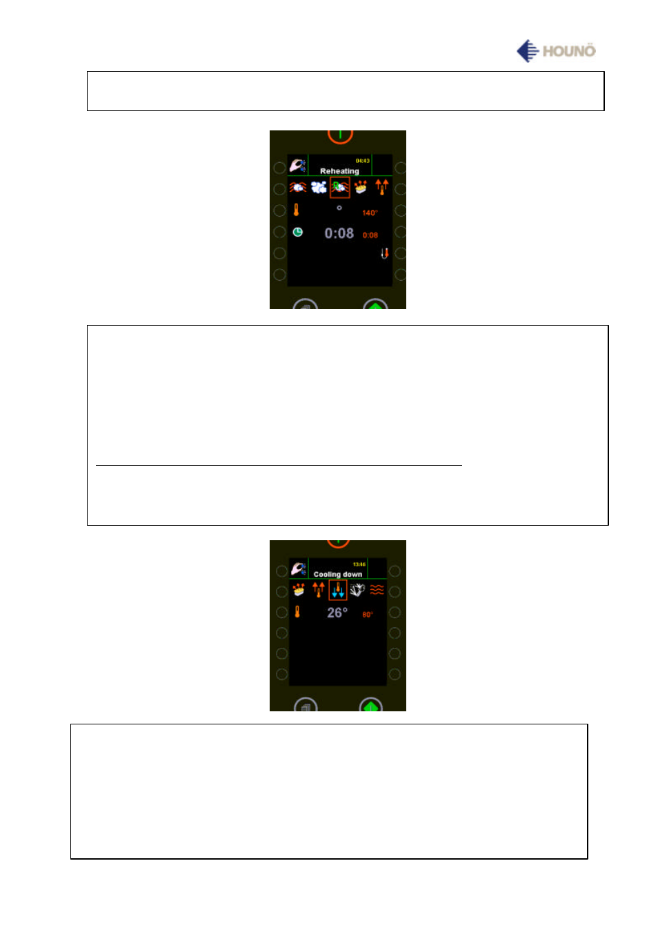 Reheating/cooling | HOUNO Visual Cooking I CP User Manual | Page 9 / 48