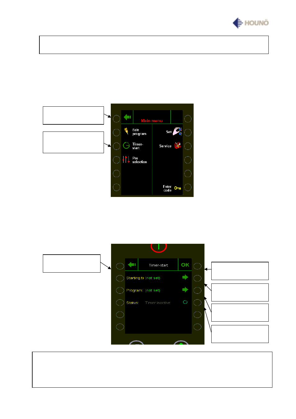 Main menu and setting timer start | HOUNO Visual Cooking I BP User Manual | Page 19 / 42