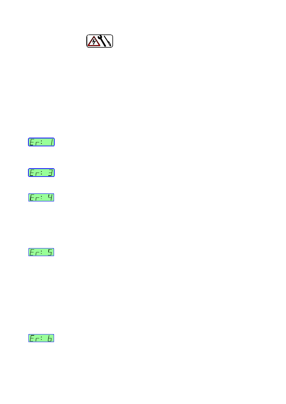 Error codes | HOUNO CV ovens User Manual | Page 27 / 30