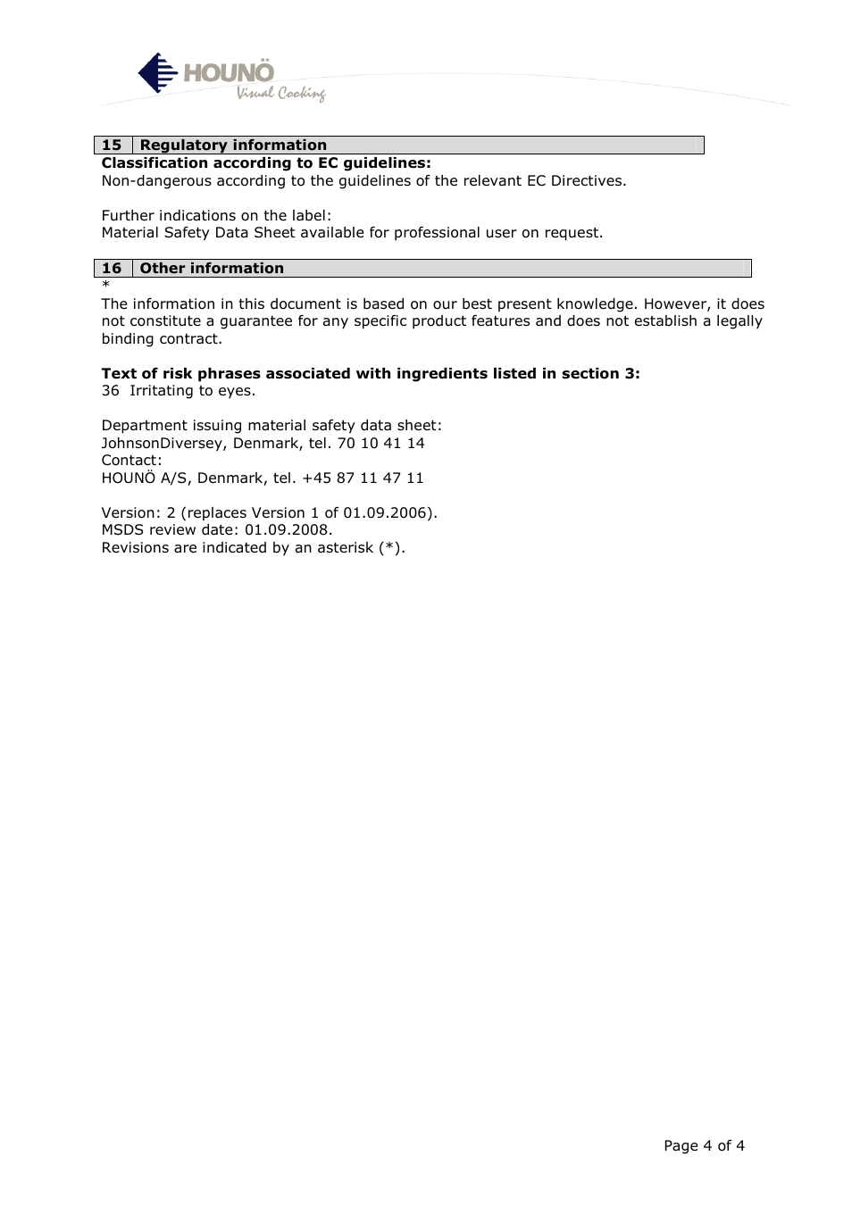 HOUNO CombiWash rinse aid User Manual | Page 4 / 4