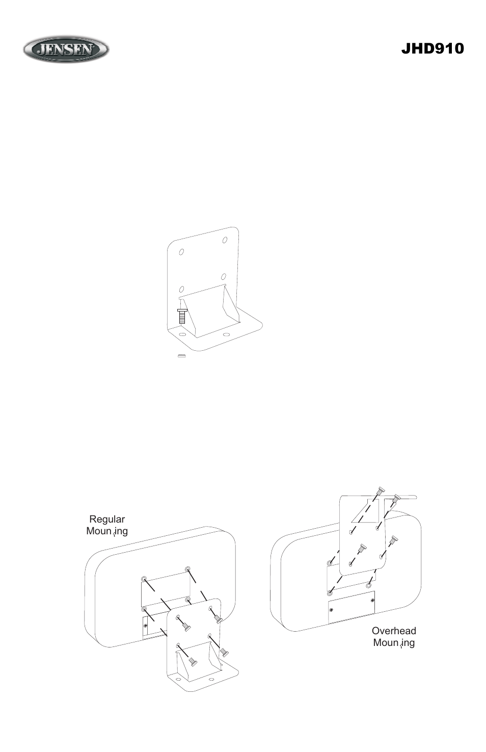 Installation, Mounting the bracket, Attaching the radio | Jhd910 | ASA Electronics JHD910 User Manual | Page 4 / 12