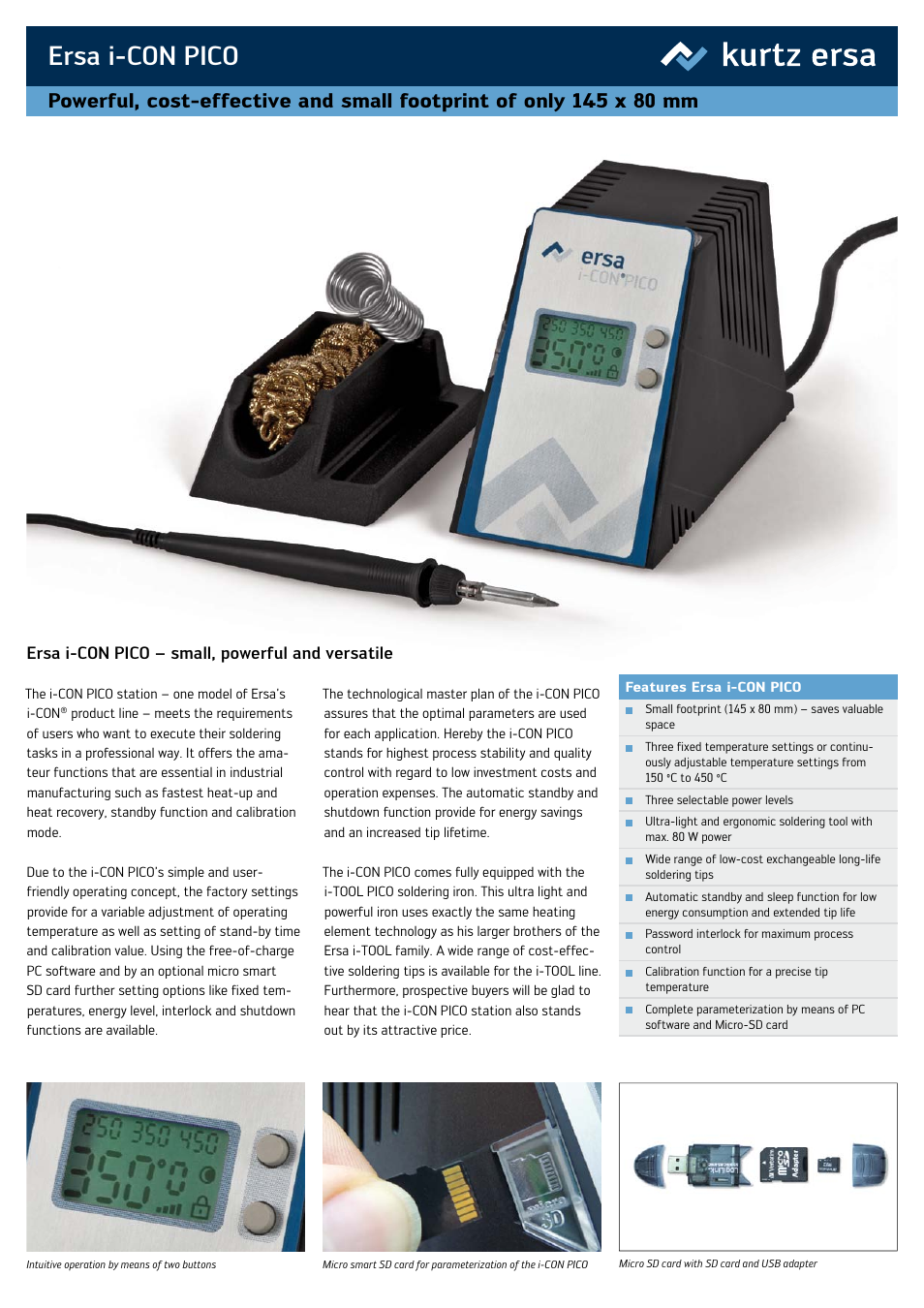 kurtz ersa i-CON PICO Soldering Station EN User Manual | 2 pages