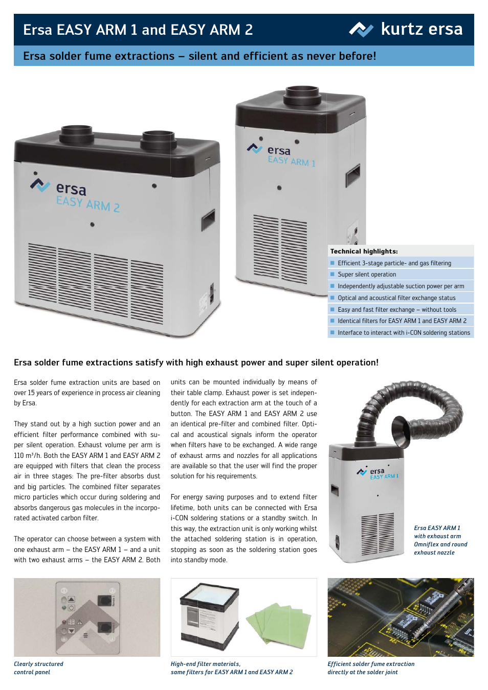 kurtz ersa EASY ARM 2: Flexible & efficient EN User Manual | 2 pages