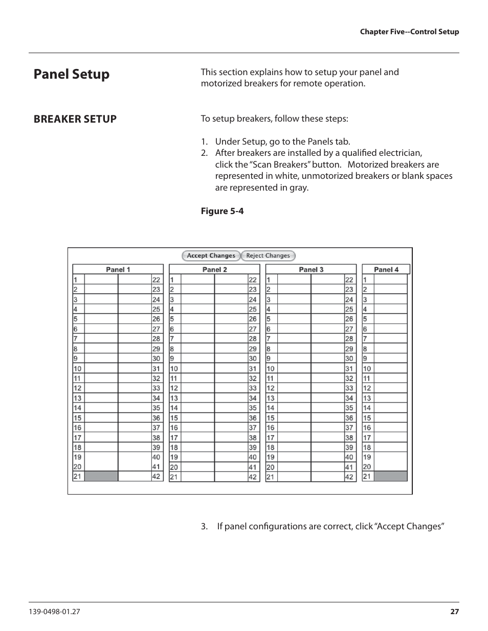 Panel setup | Lyntec RPC User Manual | Page 27 / 57