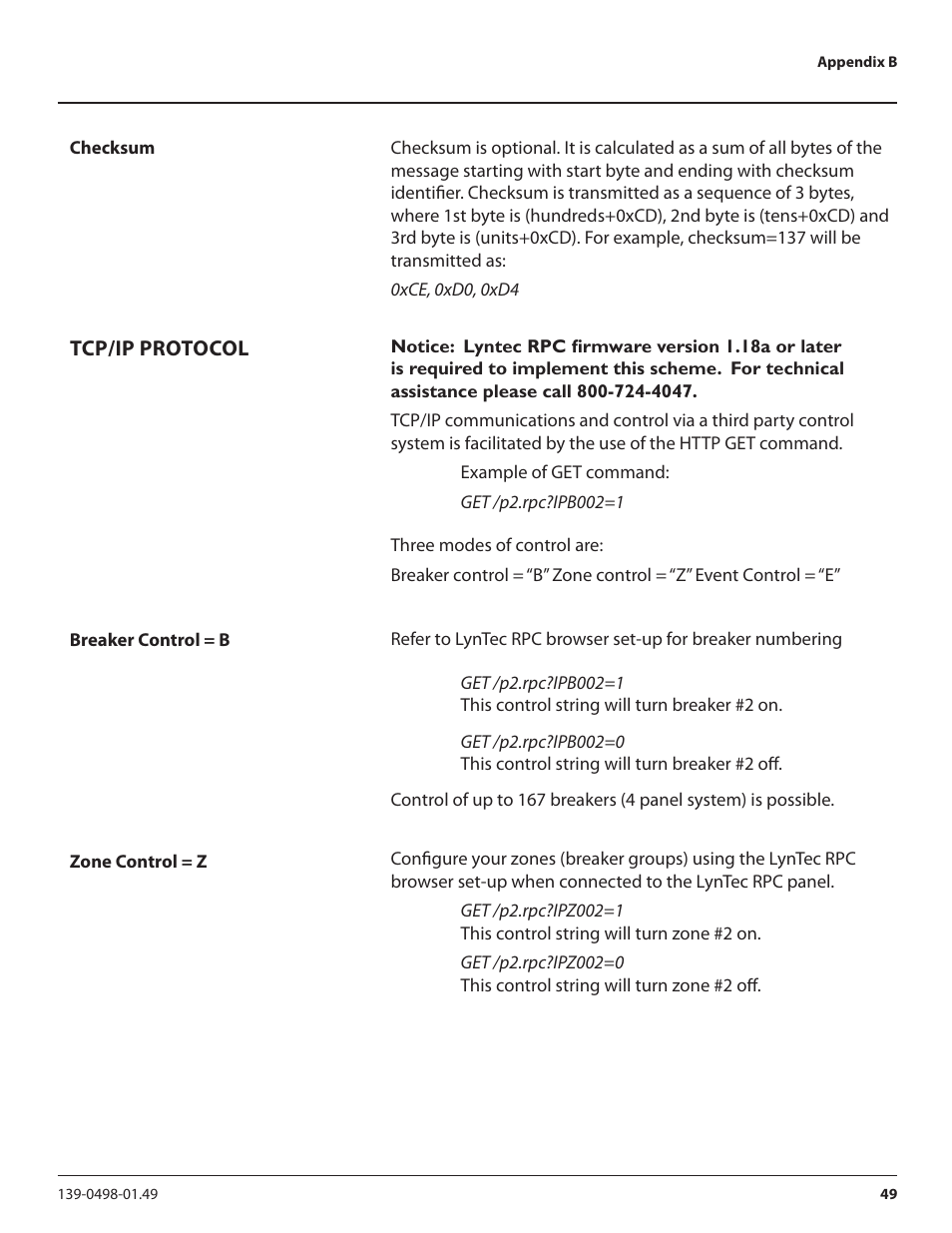 Lyntec RPC User Manual | Page 49 / 57