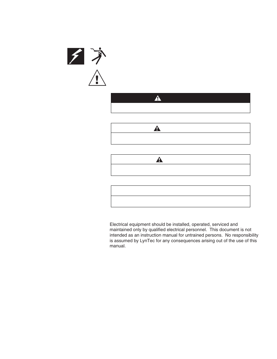 Danger, Warning, Caution | Lyntec RPCM User Manual | Page 2 / 37