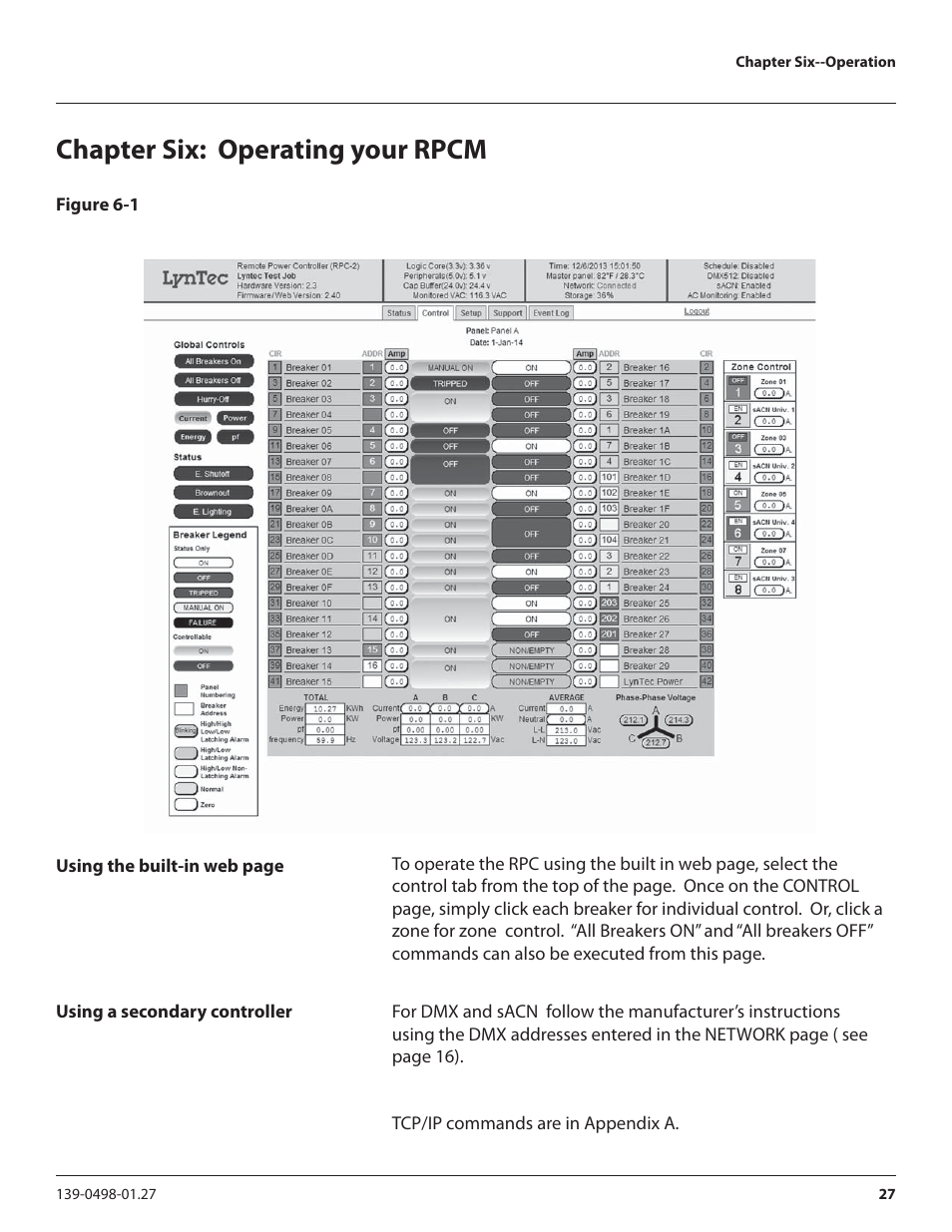 Chapter six: operating your rpcm | Lyntec RPCM User Manual | Page 27 / 37