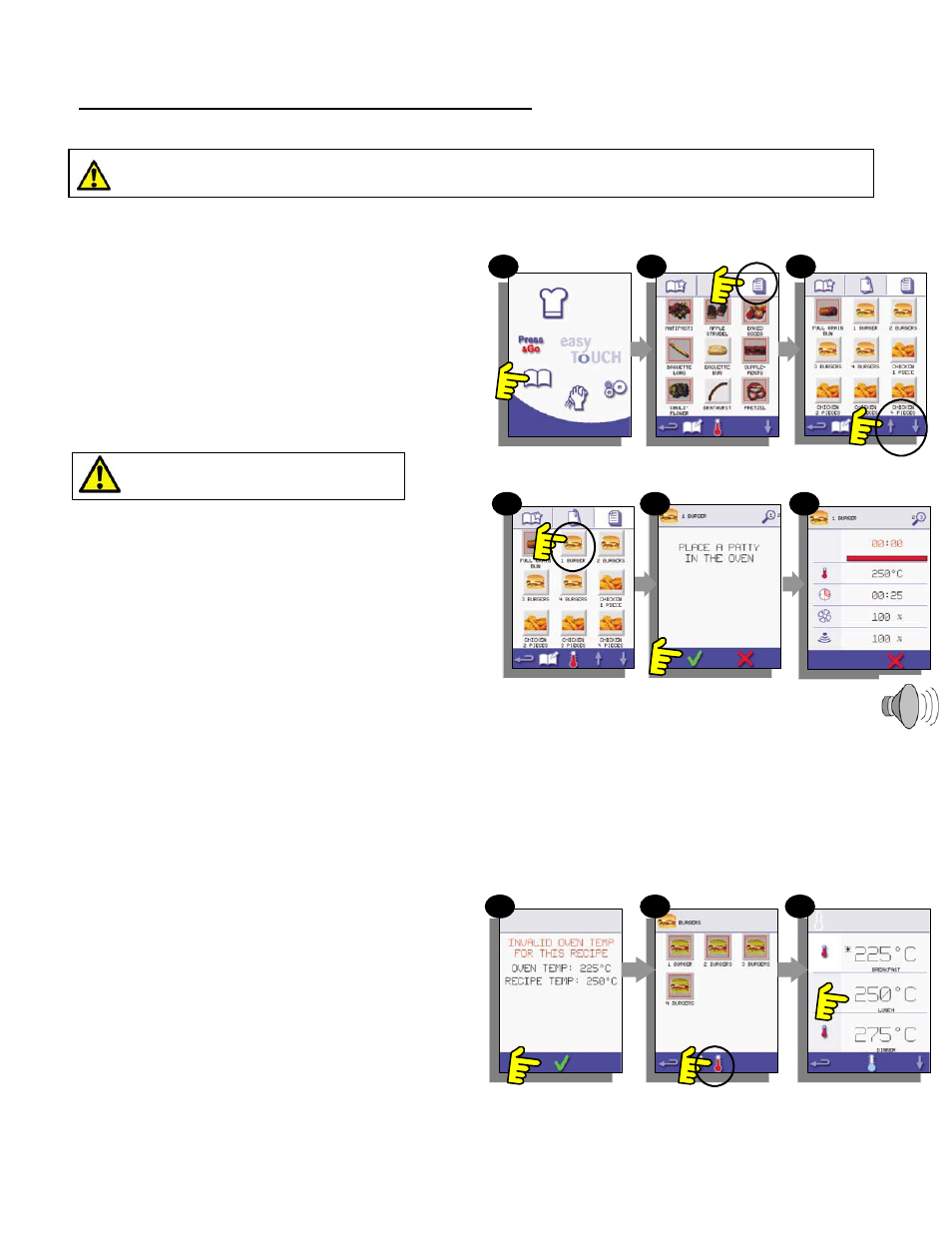 Operating guide: full service oven (cont’d) | Merrychef eikon e6 User Manual | Page 13 / 20