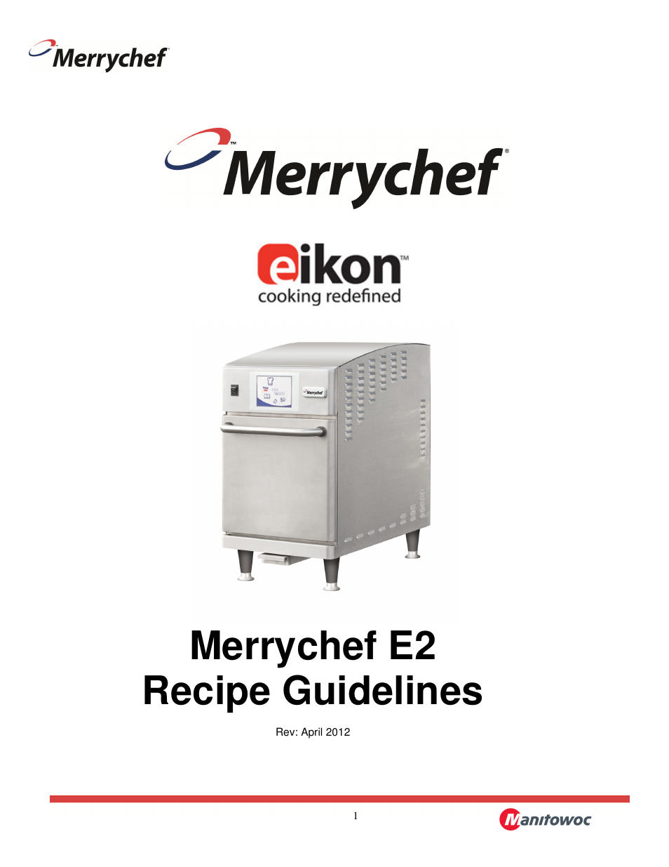 Merrychef eikon e2 User Manual | 30 pages