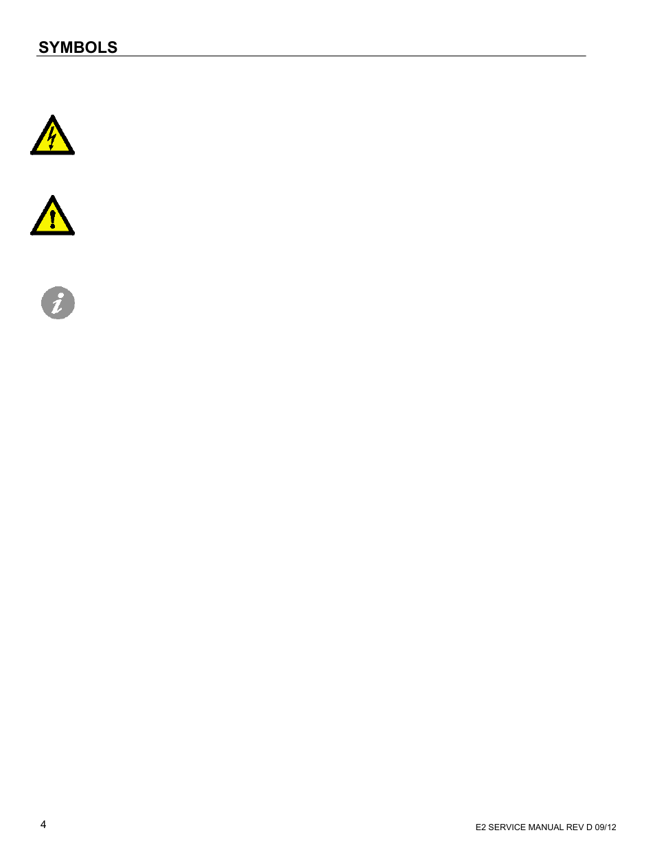 Symbols | Merrychef eikon e6 User Manual | Page 4 / 64
