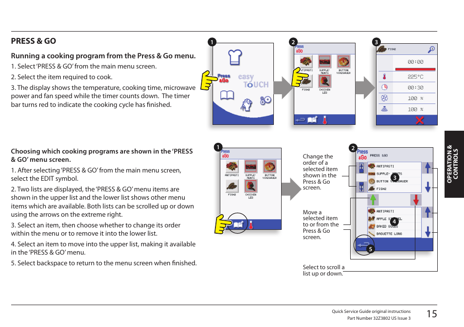Press & go | Merrychef eikon e5 User Manual | Page 15 / 97