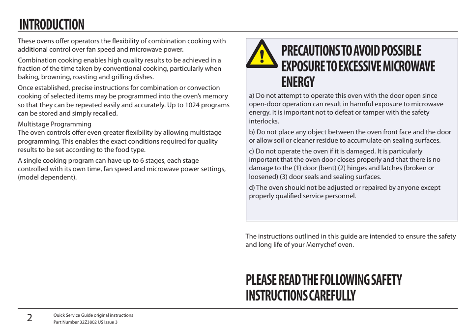 Introduction | Merrychef eikon e5 User Manual | Page 2 / 97