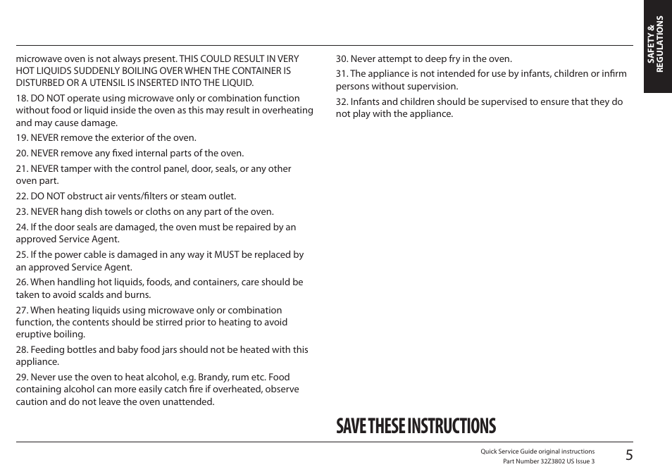 Save these instructions | Merrychef eikon e5 User Manual | Page 5 / 97