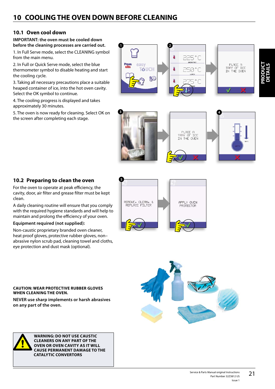 Cooling the oven down before cleaning 10 | Merrychef eikon e3 User Manual | Page 21 / 60