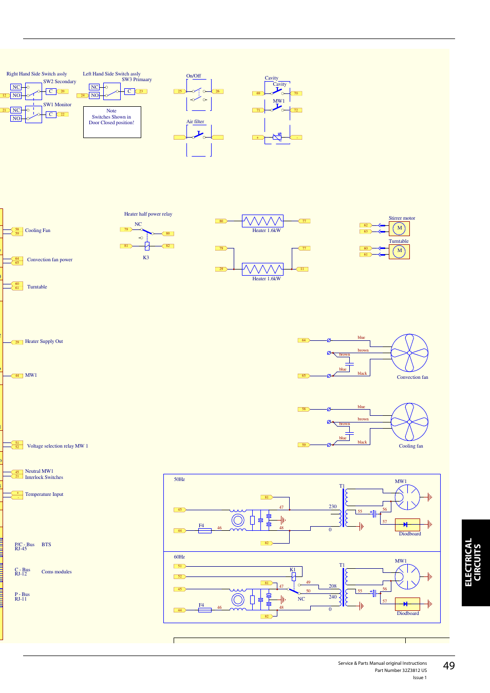 E3 ee series, Elreha, Elec tric al cir cuit s | E3ee 7 | Merrychef eikon e3 User Manual | Page 49 / 60