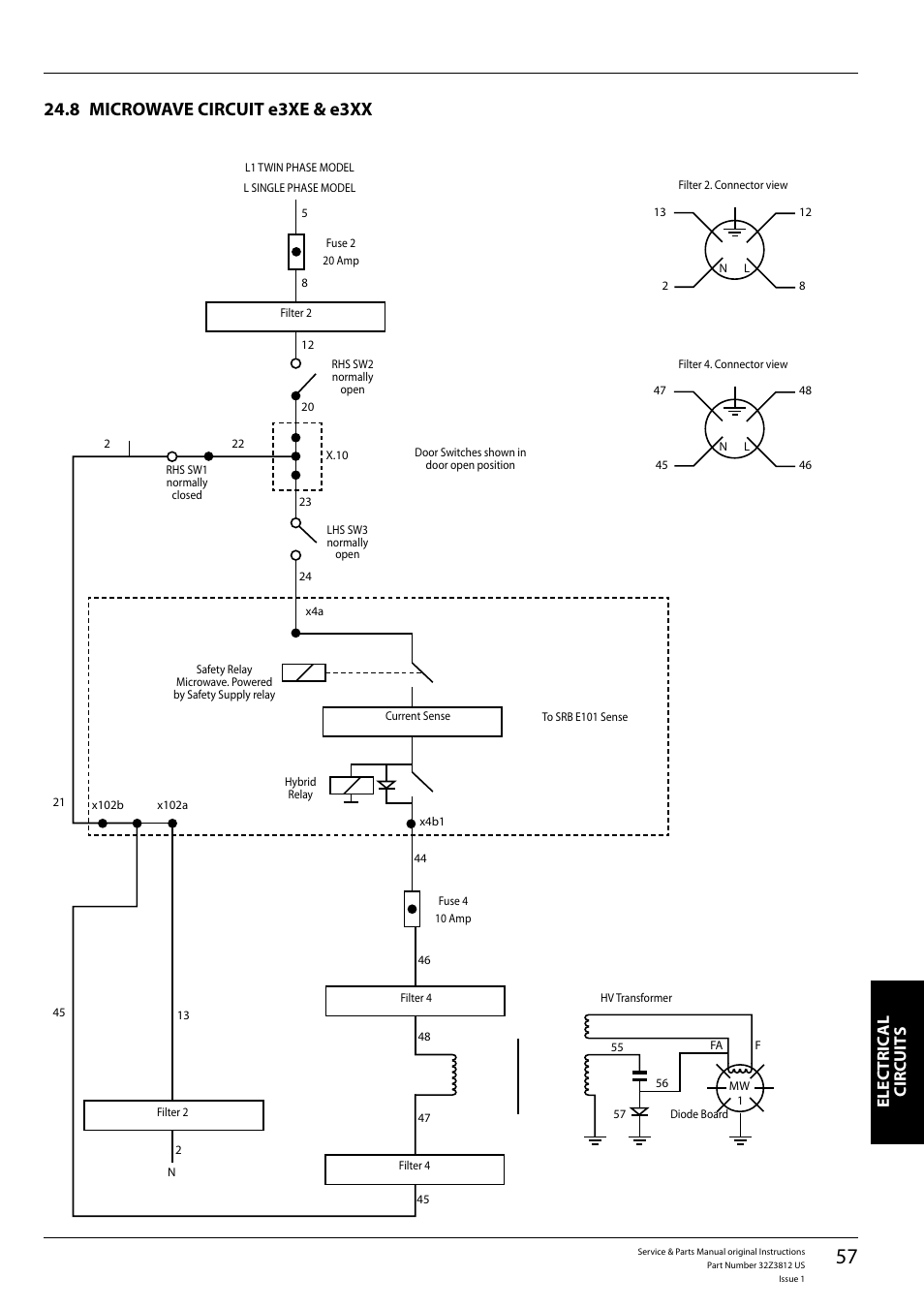 Elec tric al cir cuit s | Merrychef eikon e3 User Manual | Page 57 / 60