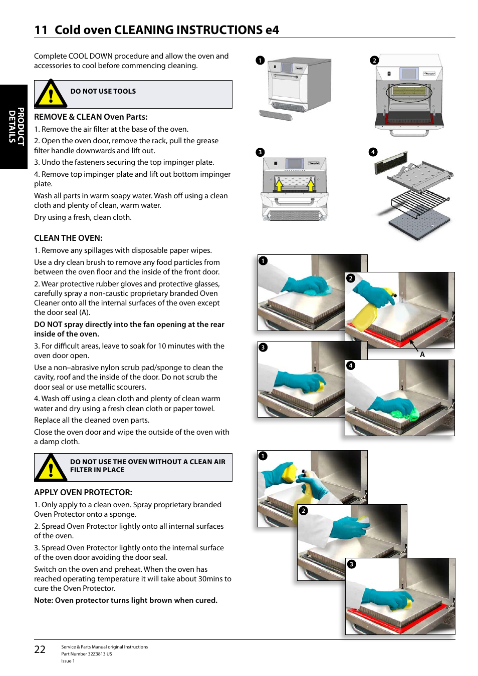 Cold oven cleaning instructions e4 11 | Merrychef eikon e4 User Manual | Page 22 / 58