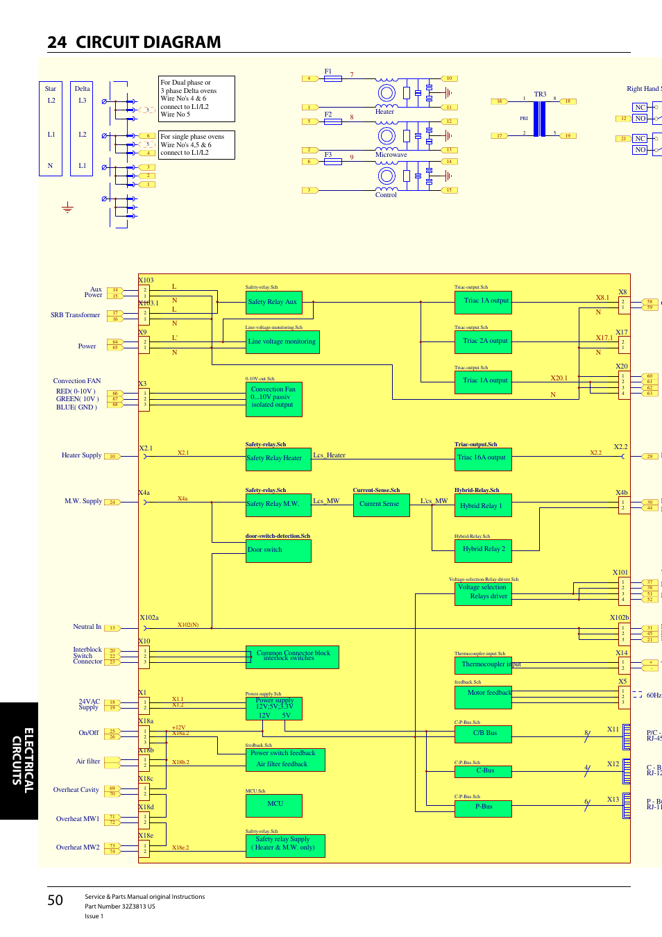Circuit diagrams 24, E4 series, Elreha | Elec tric al cir cuit s, E4 7 | Merrychef eikon e4 User Manual | Page 50 / 58