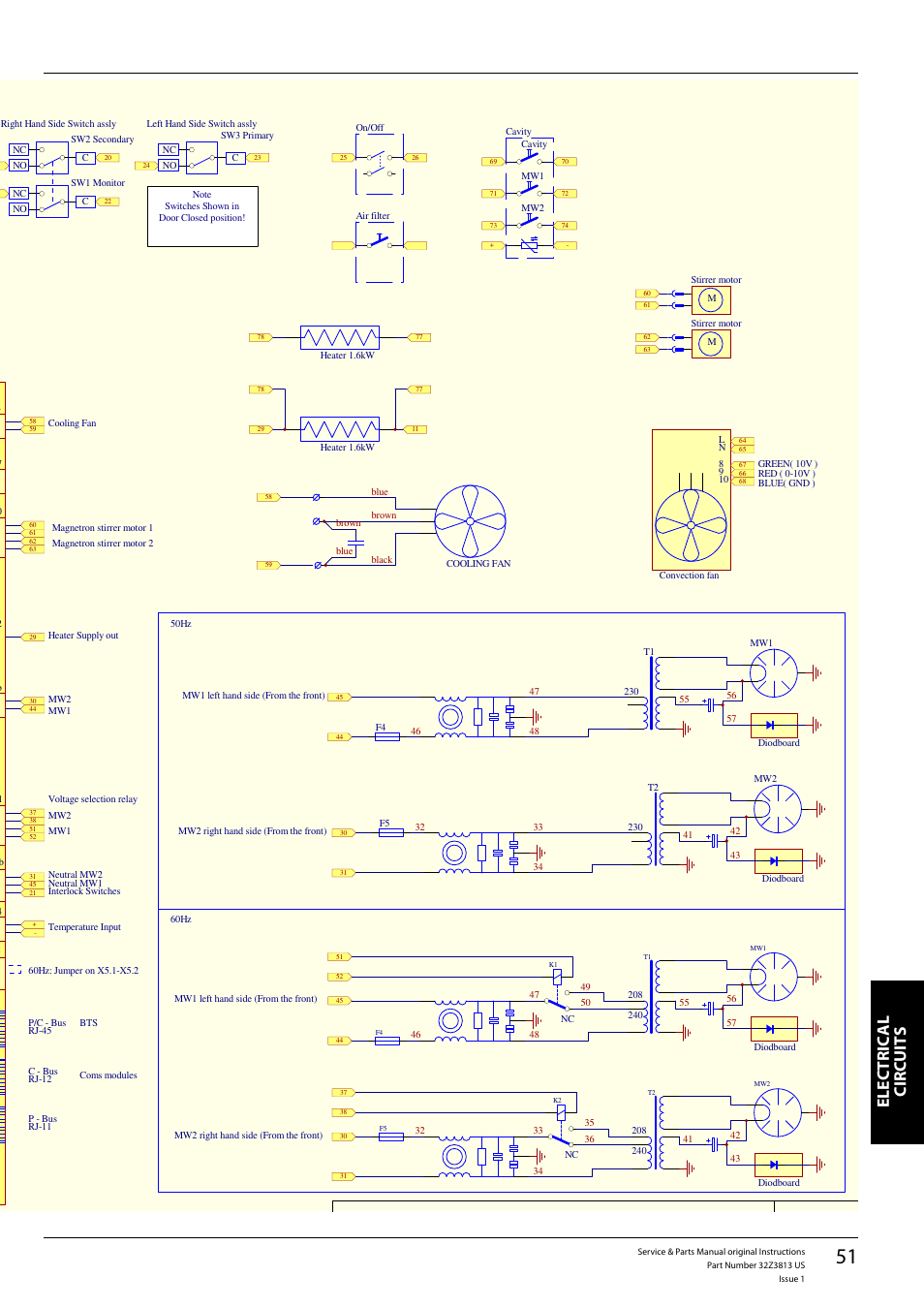 E4 series, Elreha, Elec tric al cir cuit s | E4 7 | Merrychef eikon e4 User Manual | Page 51 / 58