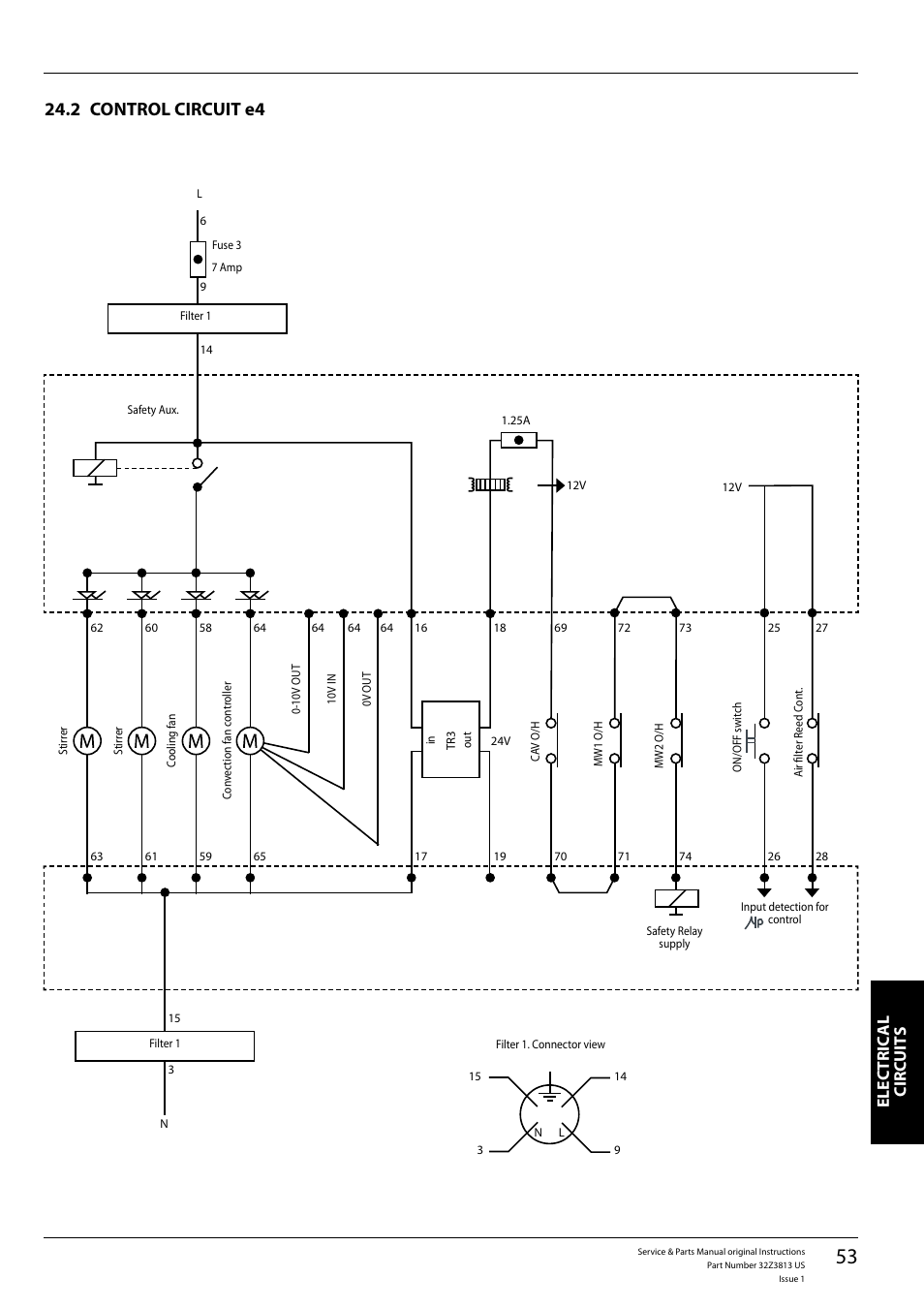 Control circuit e4 24.2, Elec tric al cir cuit s | Merrychef eikon e4 User Manual | Page 53 / 58