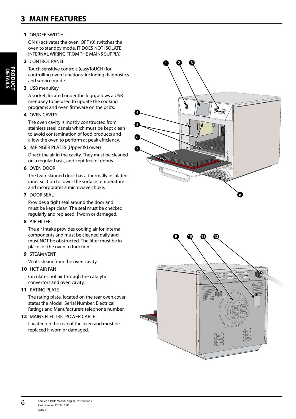 Main features 3 | Merrychef eikon e4 User Manual | Page 6 / 58