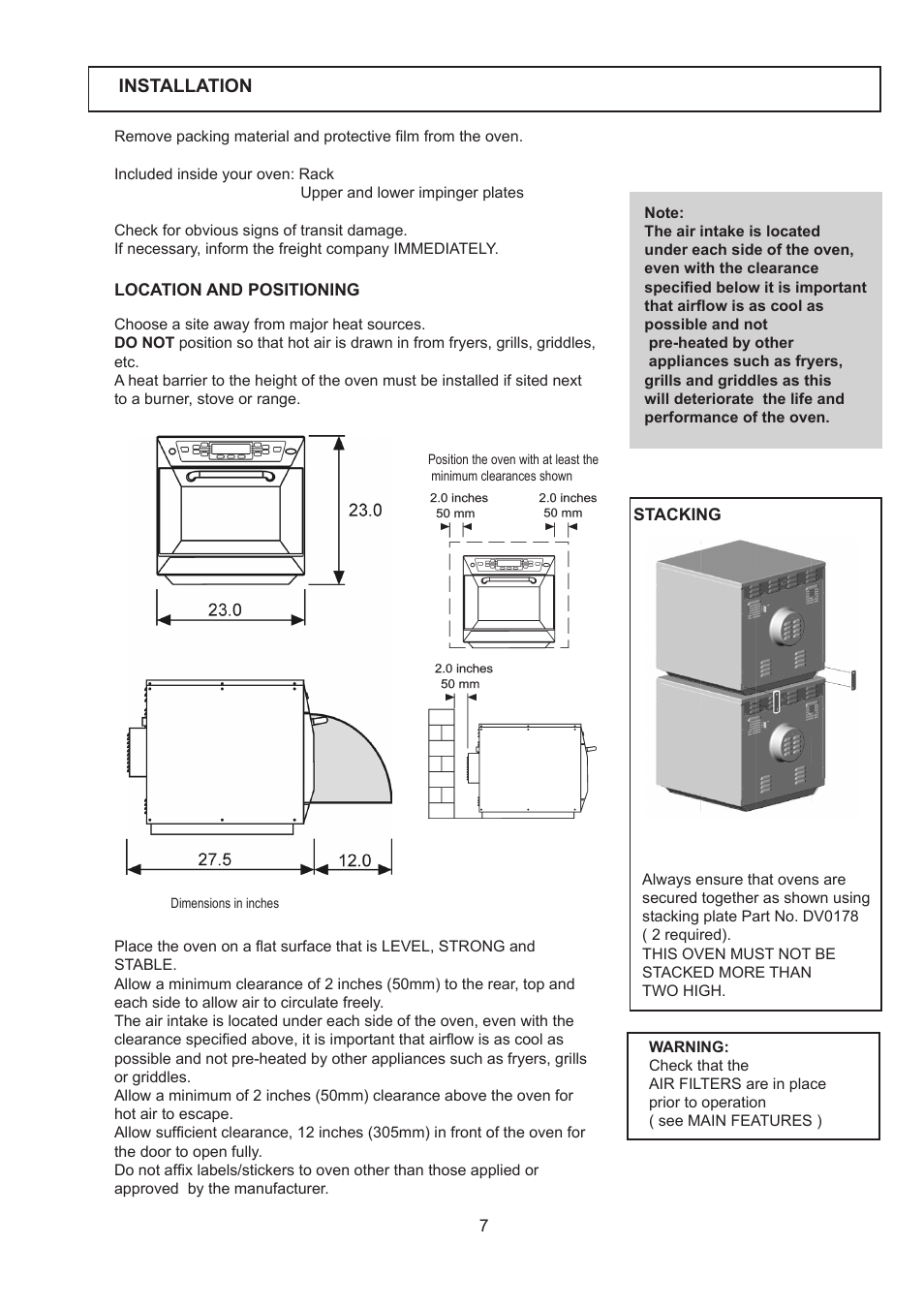 Merrychef 402s User Manual | Page 7 / 66