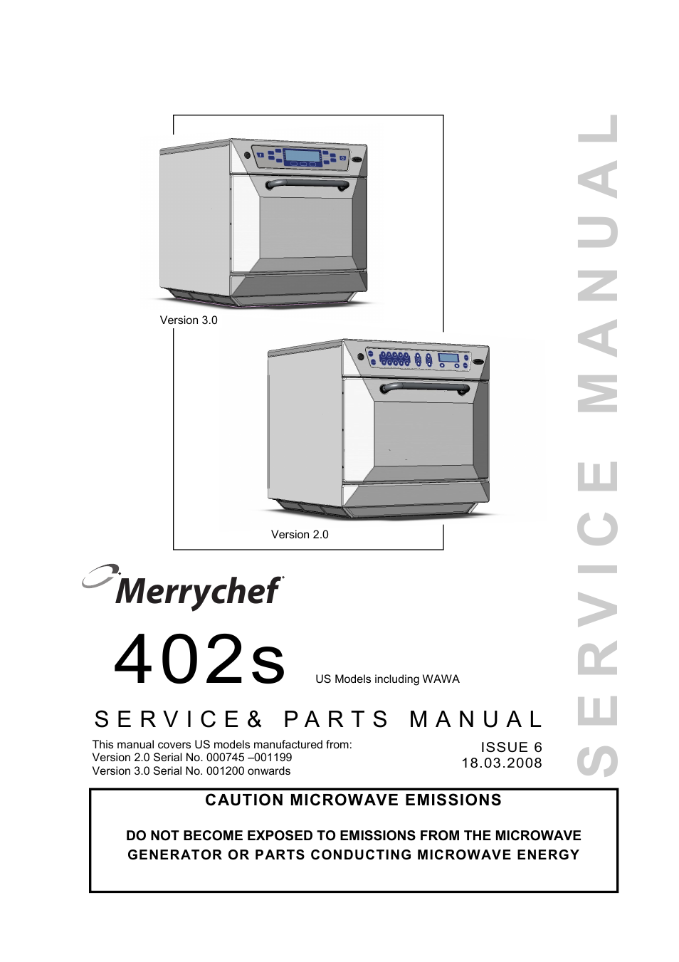Merrychef 402s User Manual | 51 pages