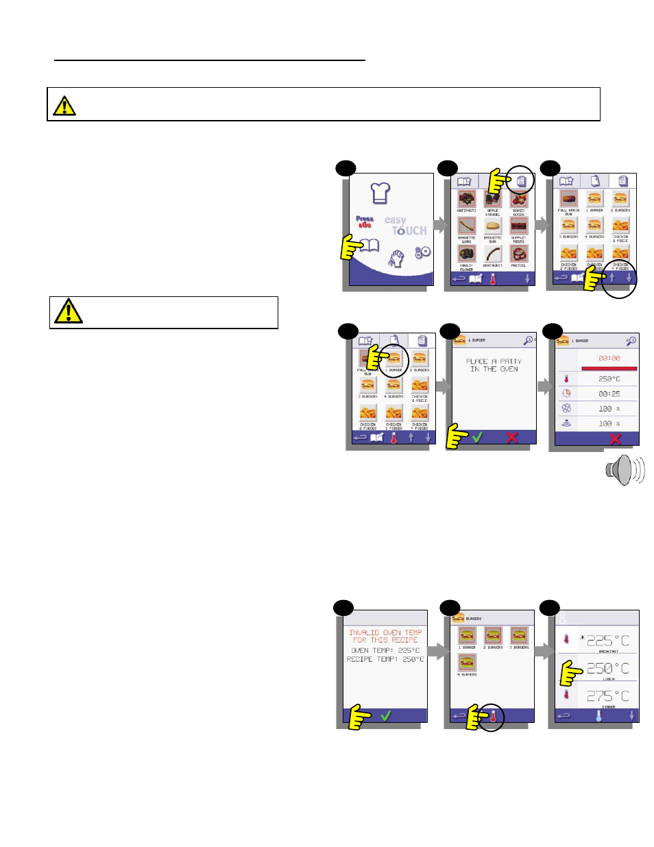 Operating guide: full service oven (cont’d) | Merrychef eikon e6 User Manual | Page 13 / 20