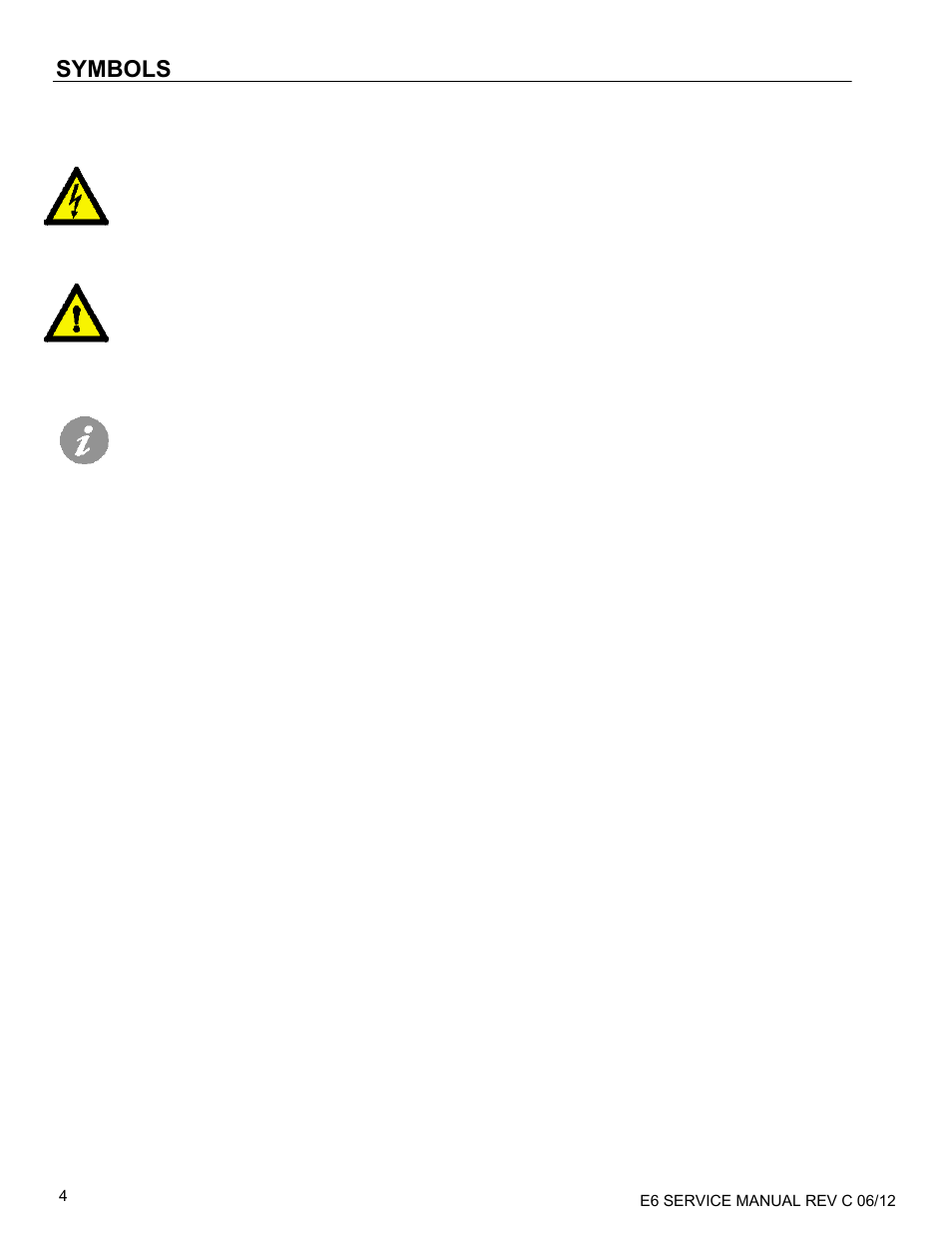 Symbols | Merrychef eikon e6 User Manual | Page 4 / 64