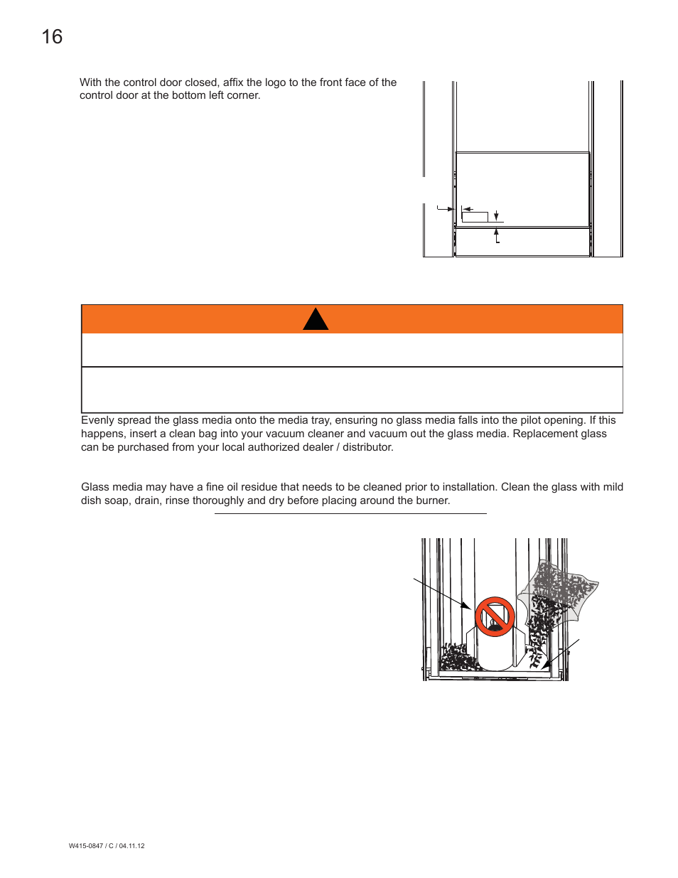 Warning | Napoleon Fireplaces Torch - GVFT8 User Manual | Page 16 / 28